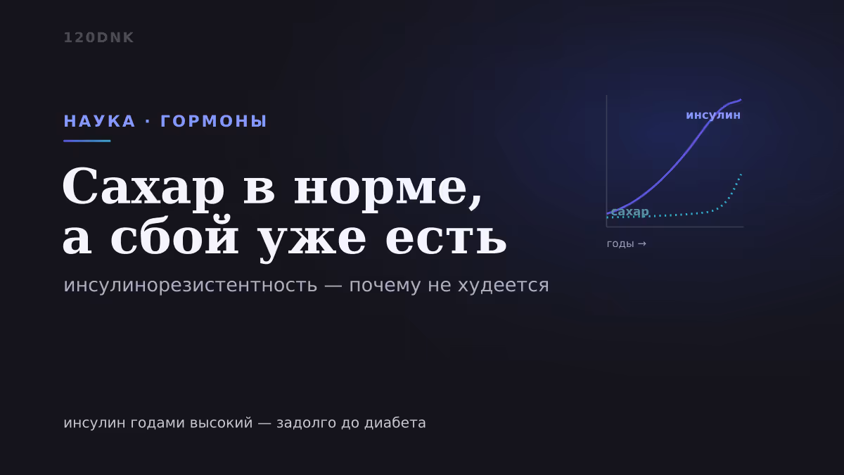 Инсулинорезистентность: почему дело не в силе воли, а в гормоне Основное изображение