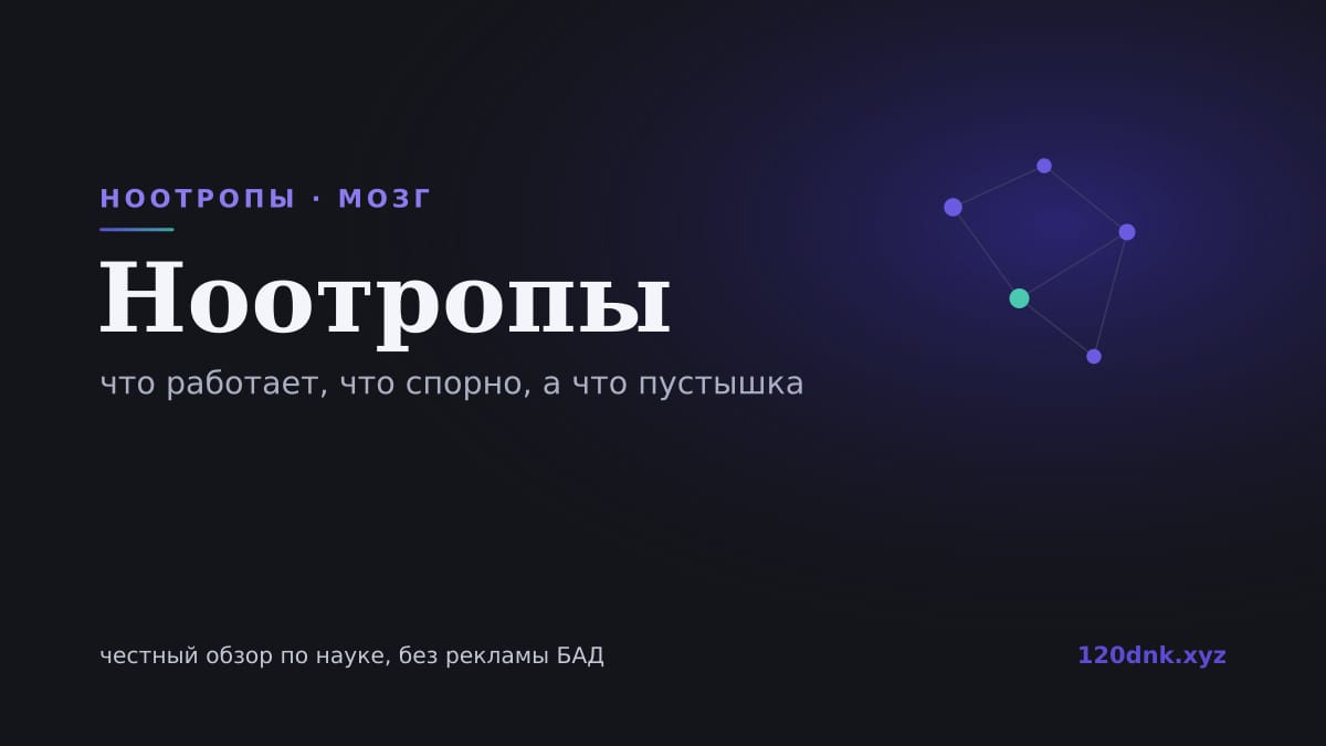 Ноотропы: что работает, что спорно, а что пустышка Основное изображение