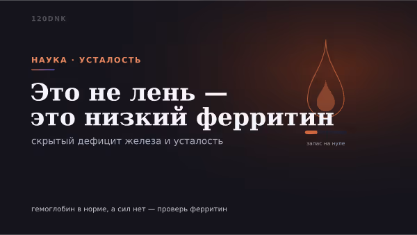 Ферритин и усталость: куда уходят силы, когда «анализ хороший» Основное изображение