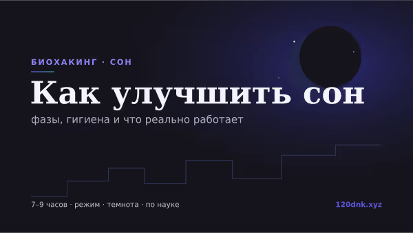 Как улучшить сон: фазы, гигиена и что реально работает Основное изображение