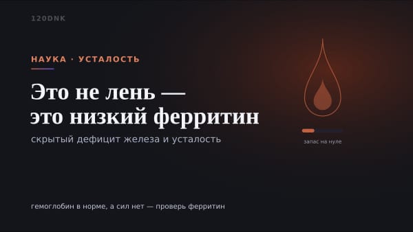 Ферритин и усталость: куда уходят силы, когда «анализ хороший» Основное изображение